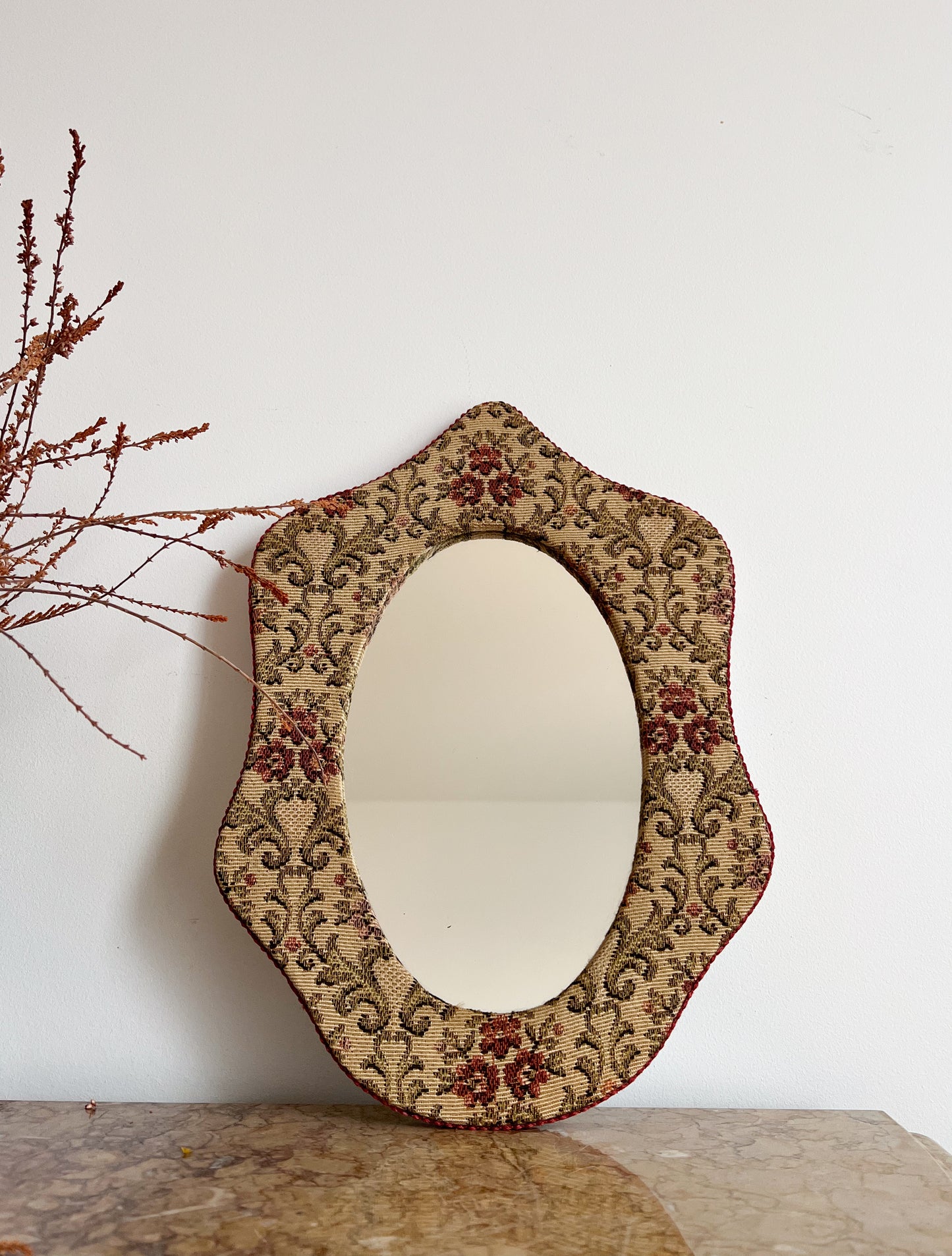 Textile Framed Mirror