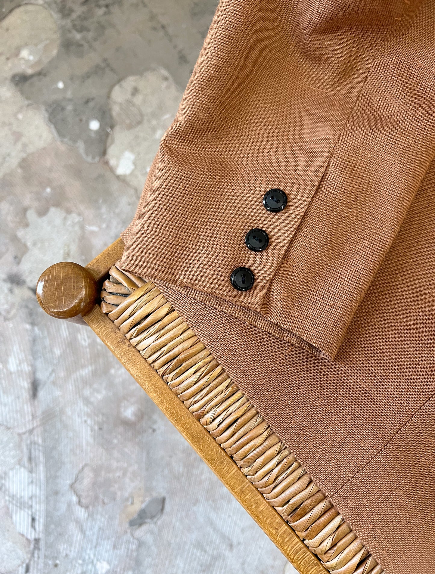 Brown Blazer with Black Details