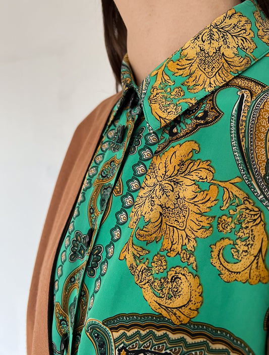 Printed Green Shirt