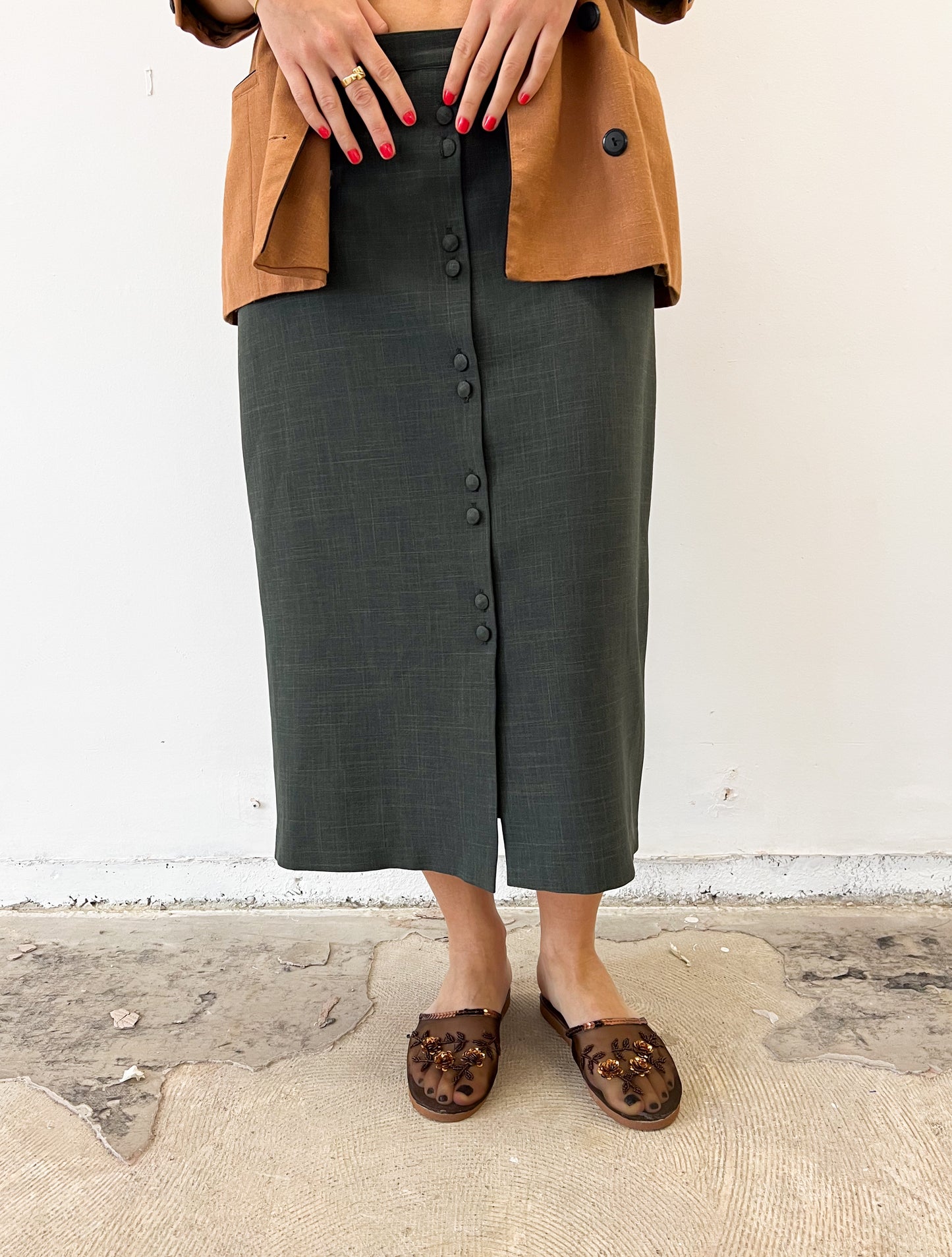 Green Pencil Skirt