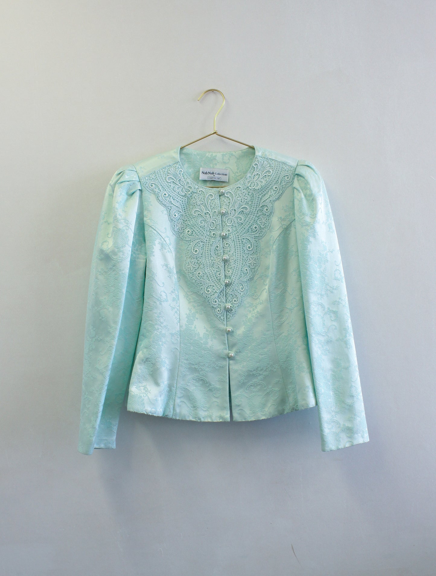 Mint Brocade Blazer