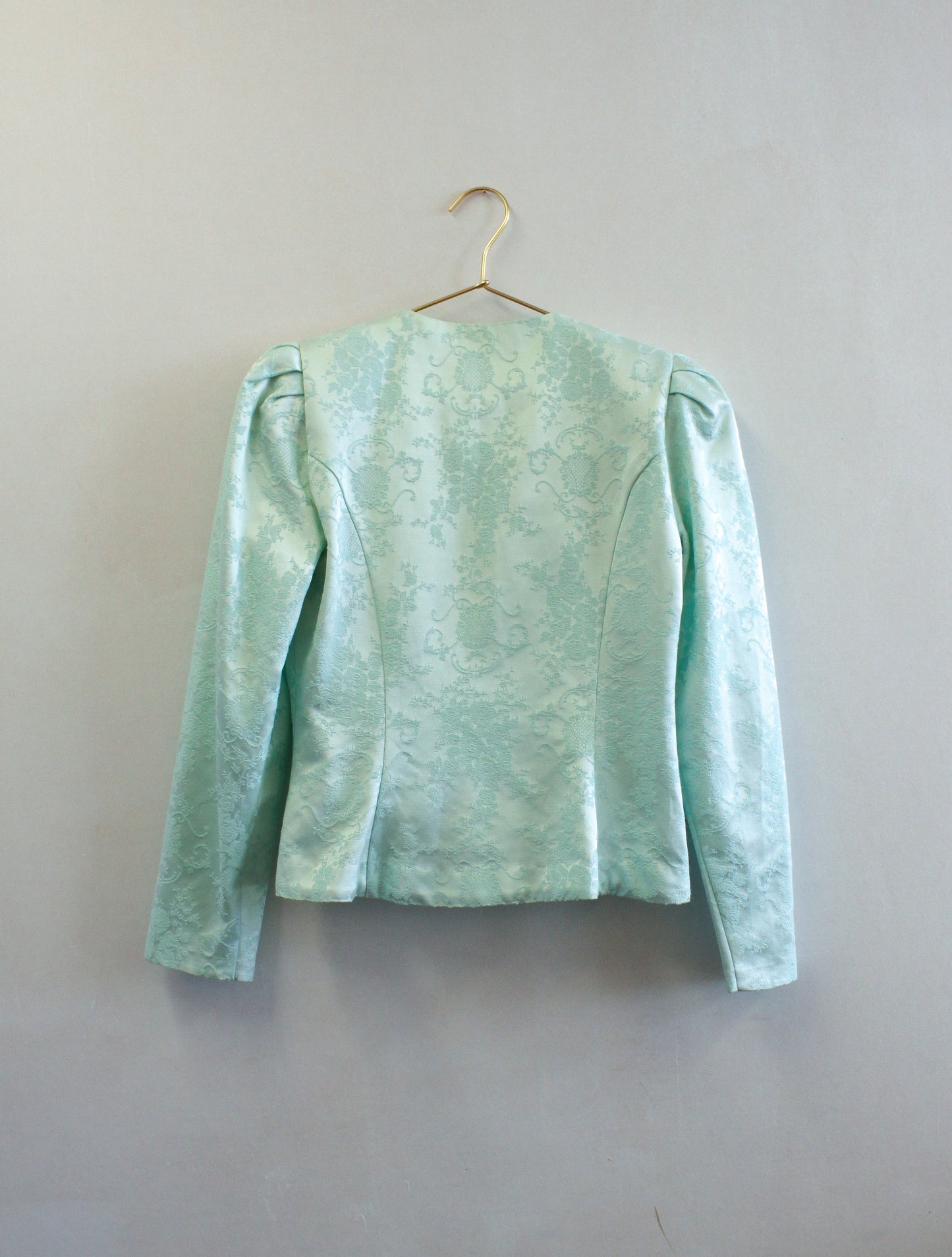 Mint Brocade Blazer